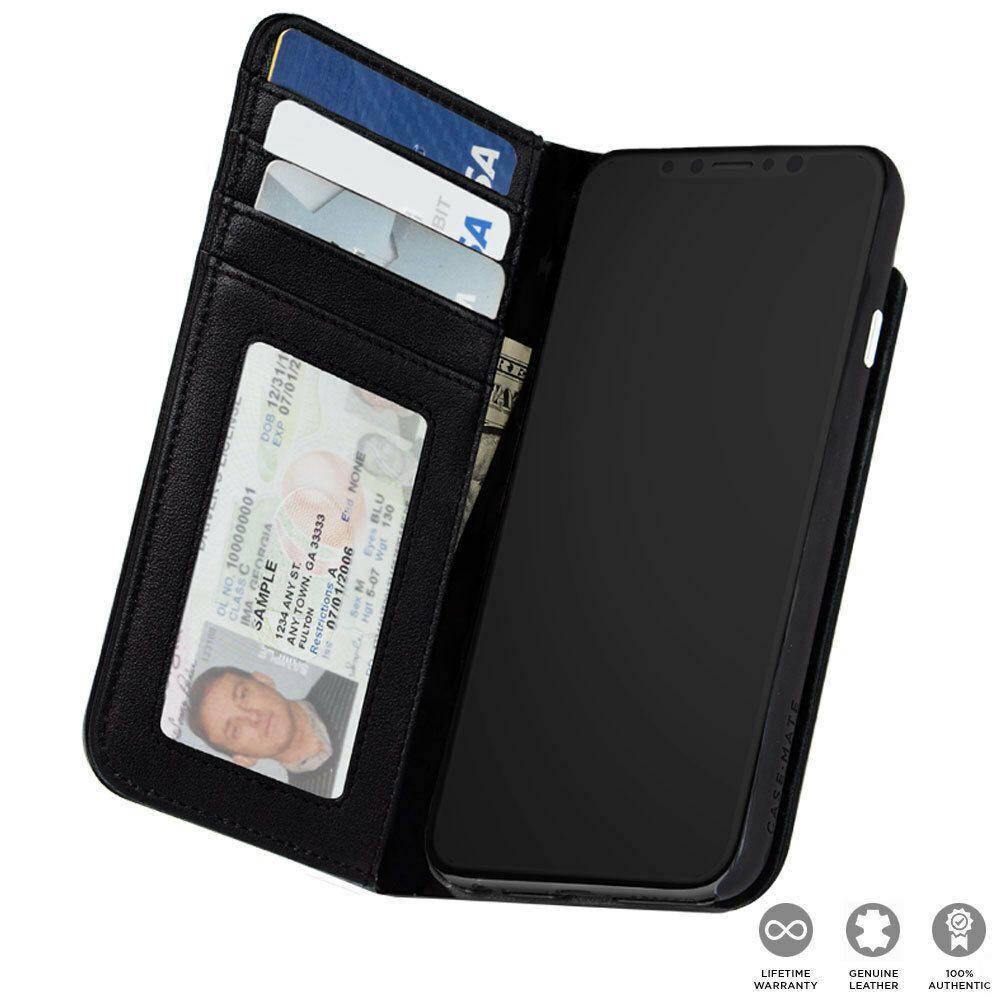 Case-Mate Wallet Folio For iPhone XS / X, Black | Talaco