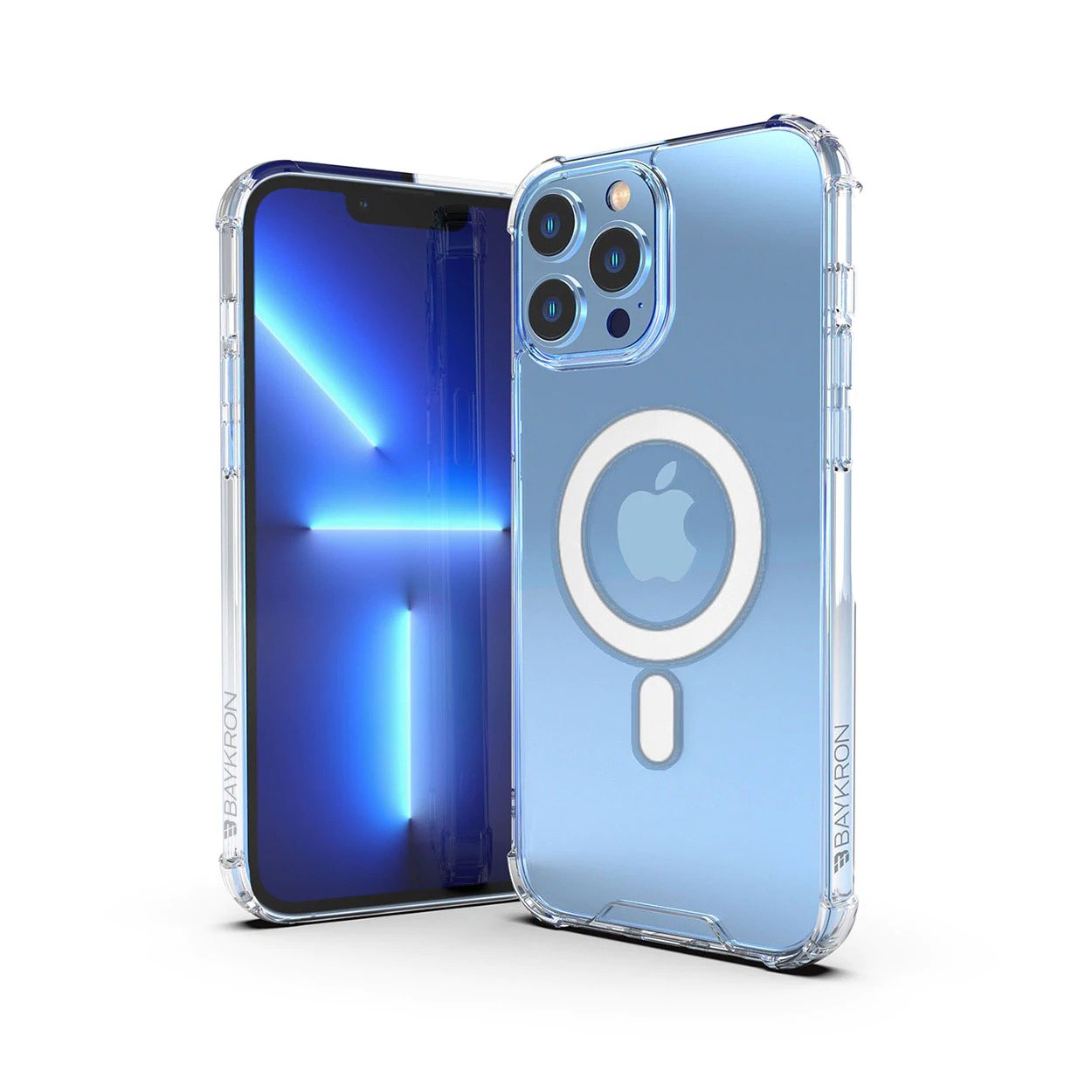 : Baykron iPhone 13 Pro Max Back Antibacterial Tough with Magsafe - Clear