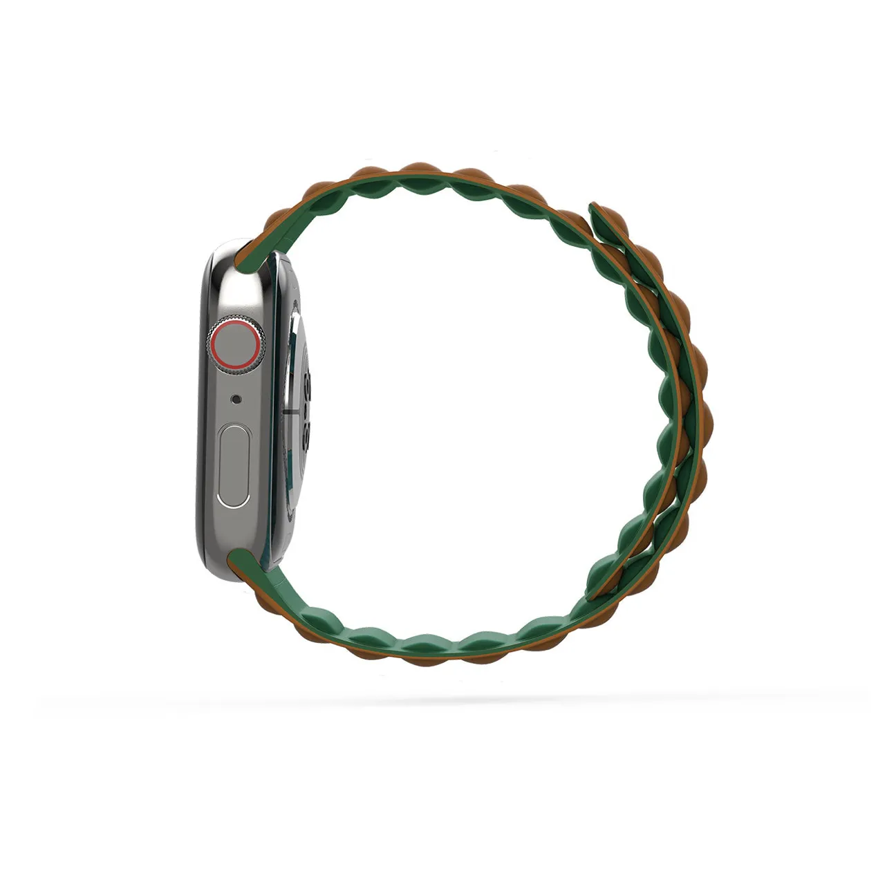 Baykron Apple Watch Magnetic Strap 42/44/45MM - Green/Brown 