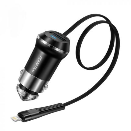 MCDODO Car Charger With Lightning Cable 