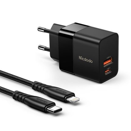 MCDODO Travel Adapter Dual Port + USB-C to USB-A Cable 