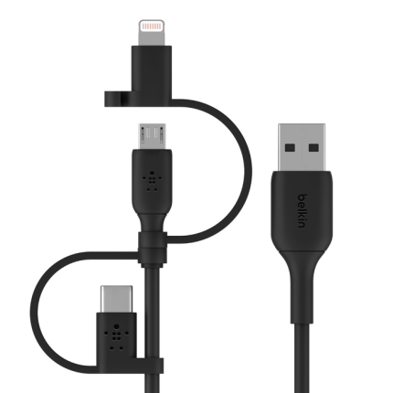 Belkin Universal Cable USB-A To Micro-B/USB-C/Lightning 