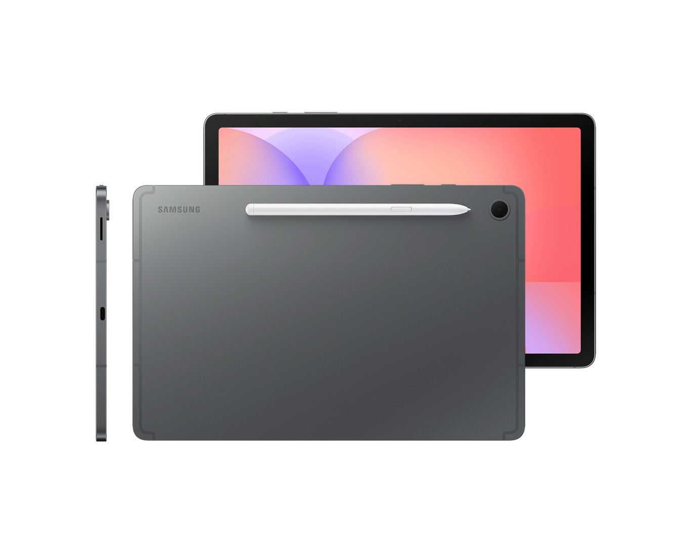 samsung tab s10 lite, front back, grey color